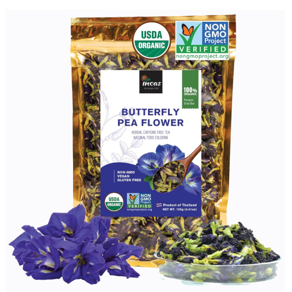 BLUE TEA - COMBO - Butterfly Pea Flower Tea (0.88 OZ) and Hibiscus Flower Tea (1.76 OZ) - Image 2